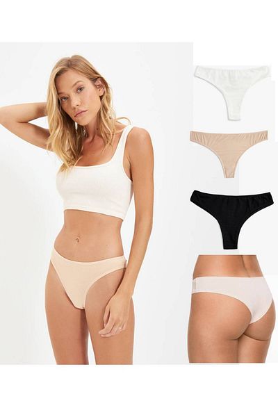 GECKO COLLECTION Gecko Brazilian Elasticated String Thong 3 Pcs