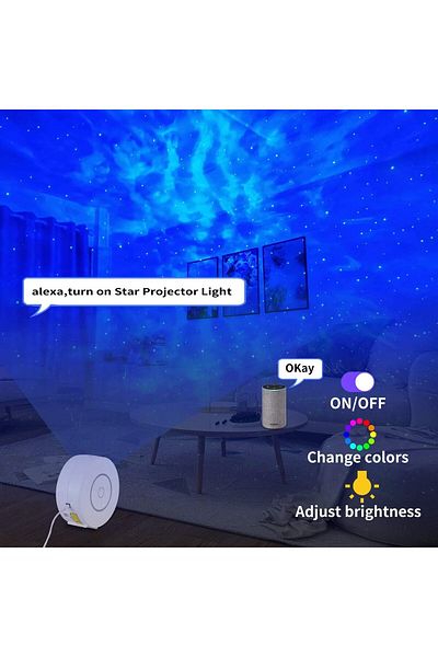 COOYA Smart Galaxy Projector,LED Starry Sky Night Light,App & Voice Controlled for Bedroom,Home Theater