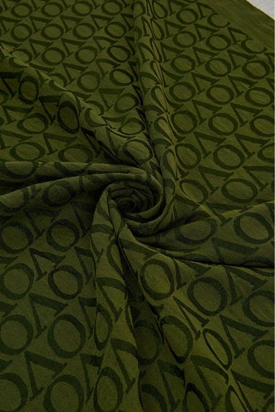 Valentino Orlandi Şal cu monogramă jacquard 27042025 -verde smarald