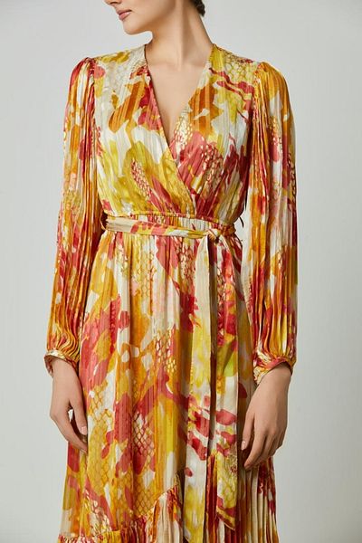 femi9 Golden inserts dress