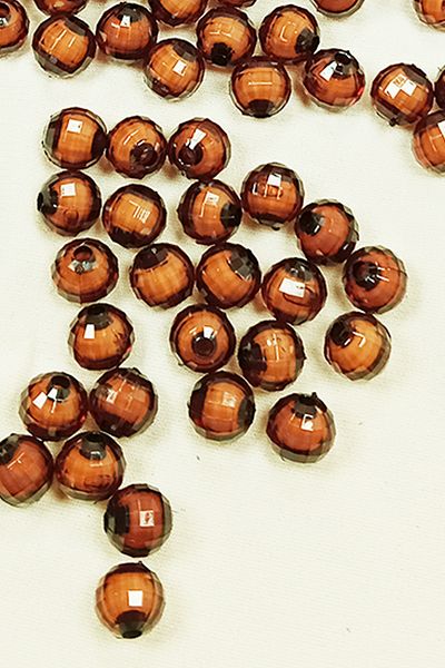 STUMBANNG World Bead Internally Beaded Bracelet Bag Bead 10 mm 50 Gr Brown - Bnc462