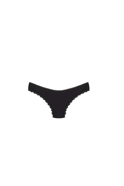 modaserdem Mdsrdm Cotton 3-Piece Thong Panties Black-95% Cotton