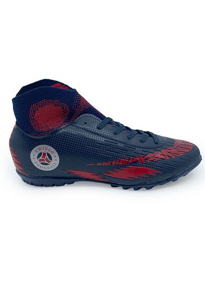 Twingo Navy Blue Lace-Up Astroturf Field Shoes Men's Sneaker Navy Blue