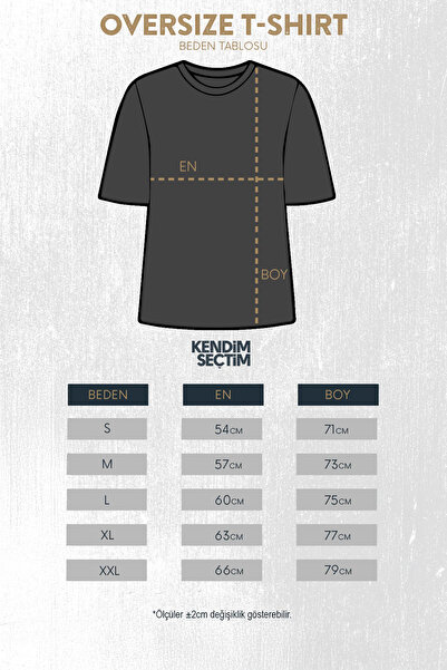 Kendim Seçtim Y2K Grunge Street Графіті Надрукована Oversize Футболка, Чорна Unisex