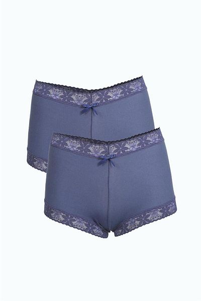 modaserdem Women's Cotton Li Boxer - Indigo