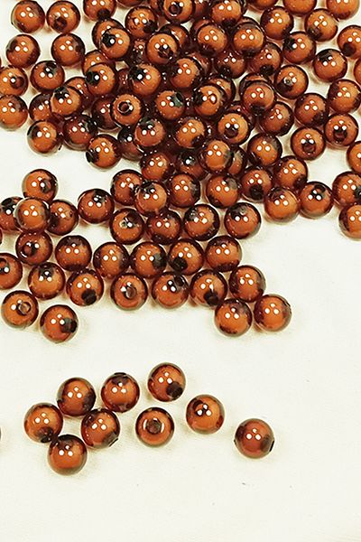 STUMBANNG Round Bead Beaded Inside Bracelet Bag Bead 8 mm 50 Gr Brown - Bnc469