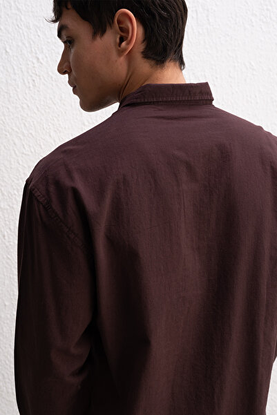 GIESTO Oversized Draped Light Linen Shirt