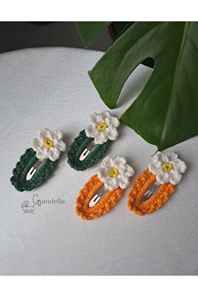 Gonulella Amigurumi Handmade Daisy 4-Piece Snap Buckle