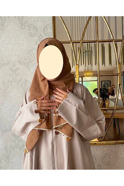 Nimet Abla Butik Hand Embroidered Prayer Robe Suit
