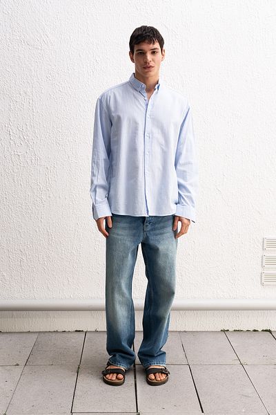 GIESTO ΠΟΥΚΑΜΙΣΟ OVERSIZED DRAPE ΕΛΑΦΡΥ ΛΙΝΟ