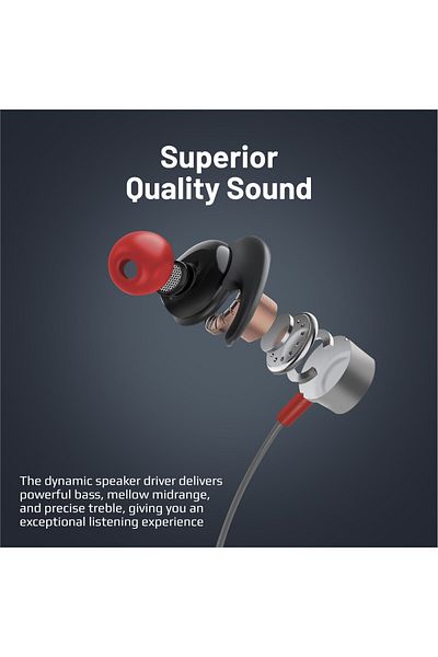 Promate Wireless Neckband, Bluetooth Earphones Card Reader, LCD Screen, Sweat-Resistance And 70Hr Playtime