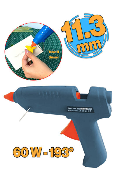 Badem10 Elektrikli 193° C Sıcak Mum Silikon Tabancası 11.3 mm Kalın Mum Çubuğu Tutkal Isı 60 W 1 Adet