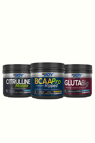 Bigjoy Sports Citrulline 150Gr + Bcaa Ripped Pineapple 204Gr + Glutamine 150G...