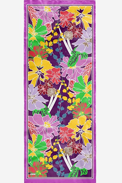 AFVENTE Pink Floral Patterned Soft Cotton Shawl