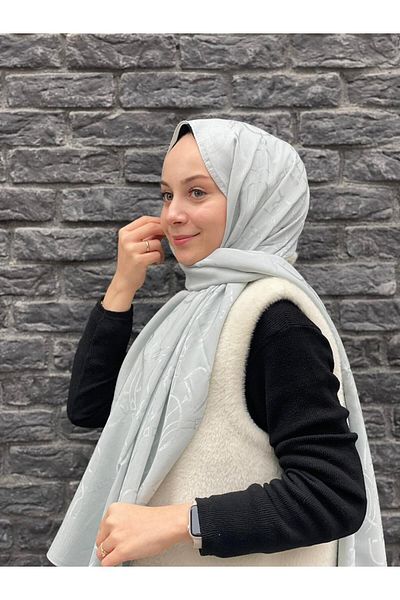 HAREM SCARF ΓΚΡΙ Χαρέμι ​​Σκαντζόχοιρος Maria Shawl