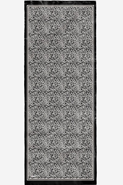 AFVENTE Black Soft Cotton Damaks Patterned Shawl