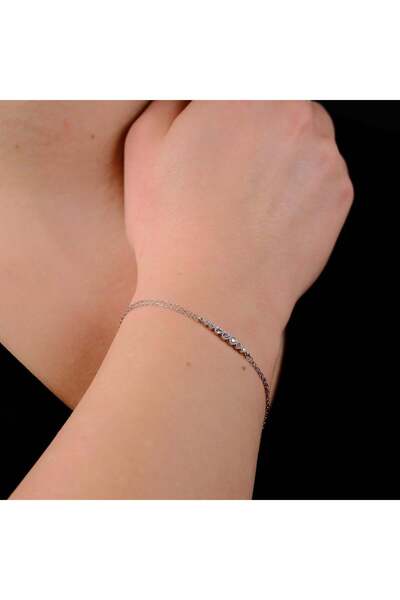 LEA's PIRLANTA 0.17 Karat Zincirli Sırataşlı Pırlantalı Bileklik