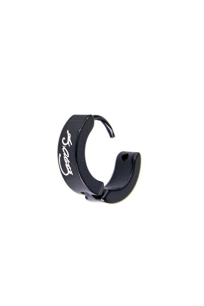 TakıConcept Erkek Siyah Kemal Atatürk Halka Küpe