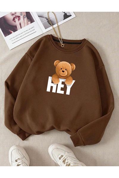RPT MODA ОБЩ ТОП С УДОБНА КРОЙКА И ПРИНТ HEY BEAR, ДЕТАЙЛИ, ОБЛА ДЯЛКА