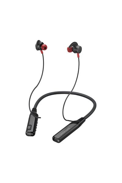 Promate Wireless Neckband, Bluetooth Earphones Card Reader, LCD Screen, Sweat-Resistance And 70Hr Playtime