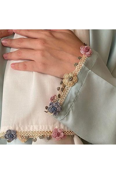 Nimet Abla Butik Hand Embroidered Prayer Robe Suit