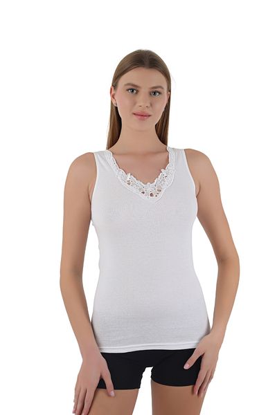 CNT Women's Thick Strap Lace Cotton Tank Top – Elegance and Comfort Combined