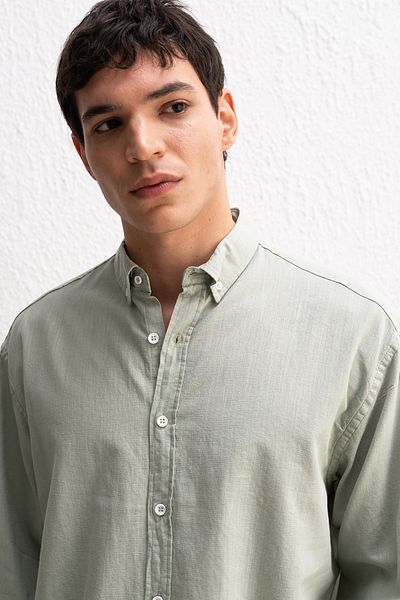 GIESTO ΠΟΥΚΑΜΙΣΟ OVERSIZED DRAPE ΕΛΑΦΡΥ ΛΙΝΟ