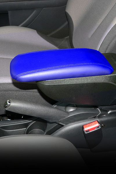 Kingstar Universal Blue Stitched Leather Surface Sliding Armrest