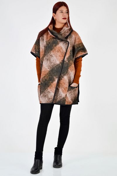 Angora Batik Pattern Poncho