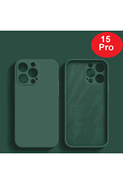 Balerion Apple iPhone 15 Pro Kılıf Kadife Lansman Soft Yumuşak Liquid Silikon...