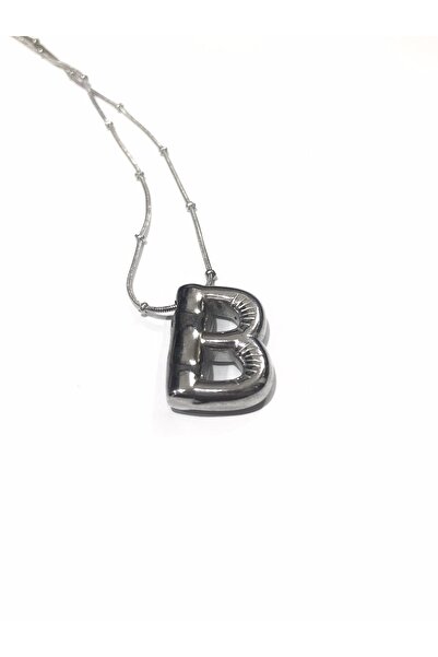 Lal takı Paslanmaz çelik balon harf B kolye