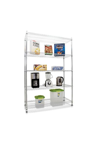HONEYBEE 5 Tier Adjustable Shelves Durable High Quality Steel Wire Rack