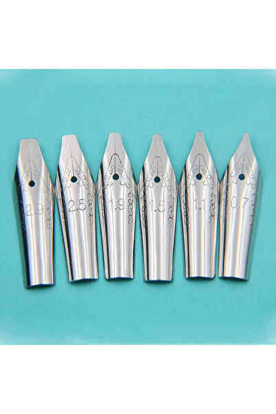 Sanathobi Kaligrafi divit uç seti, dolma kalem uçları, paslanmaz çelik 0.7-2.9mm arası-6 adet set