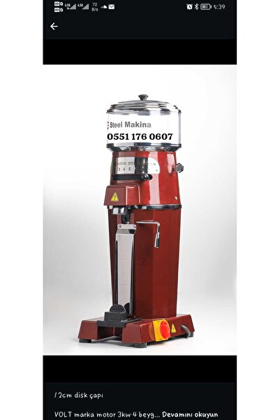 adana stil makina 12 Cm'lık Dik Model Haznesiz Kahve Öğütme Makinesi, Kahve D...