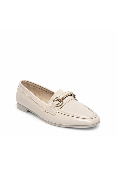 Buem Flat Bottom Easy Wear Shiny Patent Leather Comfortable Casual Buckle Women's Babet