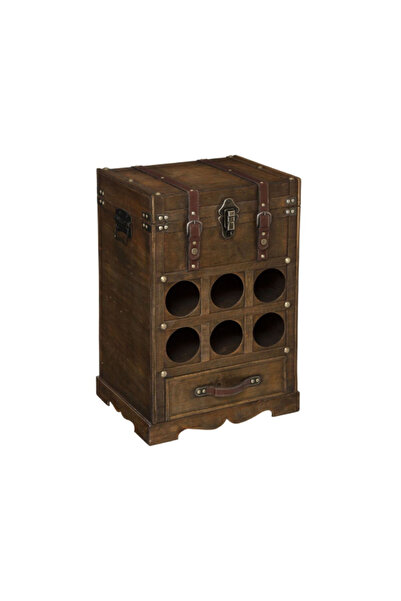 Atmosphera Bruce Durable Wooden Vintage Design Bottle Holder