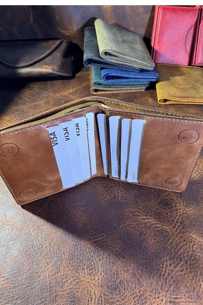 eonaks Genuine Real Leather Wallet with Coin Compartment Card Holder and Magnet Closure - Unisex