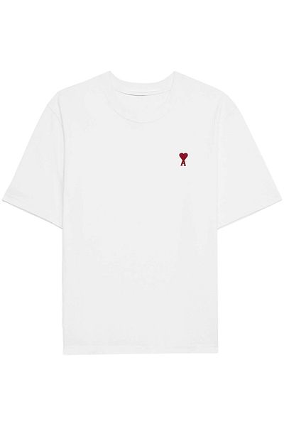 GIA - ART Heart Design Printed White Unisex T-Shirt