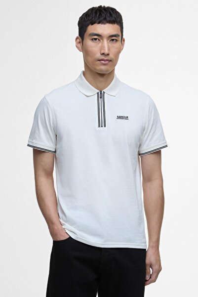 Barbour B.Intl Ollie Twin Tipped Placket Polo Yaka WH32 Whisper White