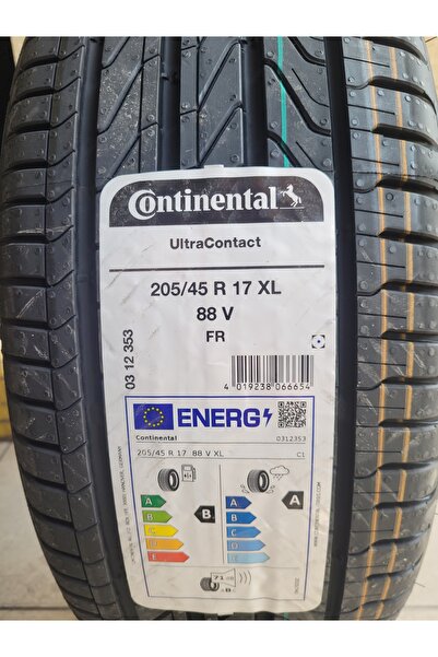 Continental 205/45R17 Ultra Contact 88V XL Set olarak (4 ADET) 2025 Üretim*