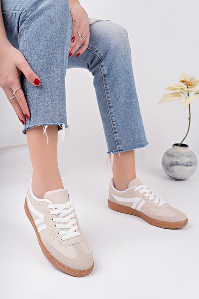 pasyone Κρεμ Sneaker Casual Παπούτσια