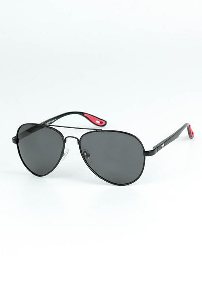 Di Caprio Men's Black Polarized Protected Oval Model Sunglasses