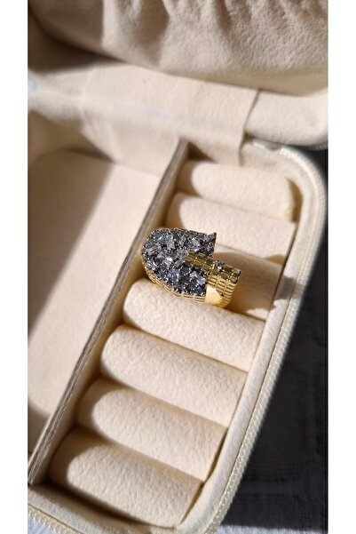 VOBEEYKU حلقة قابلة للتعديل بحجم سلسلة خاصة من حجر الزركون ومفصلة بلونين