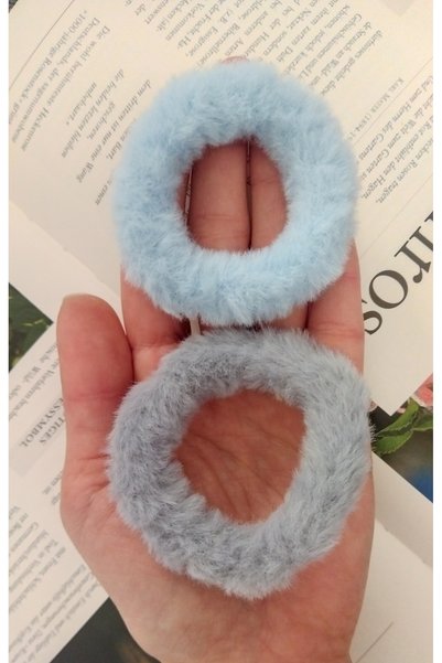 TREND Set of 2 Pastel Tones Soft Plush Rubber Buckle