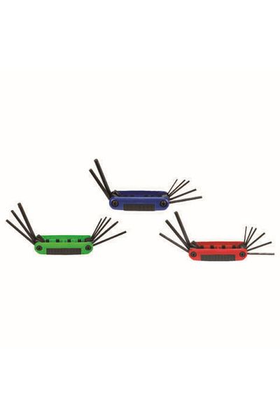 Eklind 3-Piece Alloy Steel and Plastic Ergo Fold-Up Handle Hex Key Combo Set
