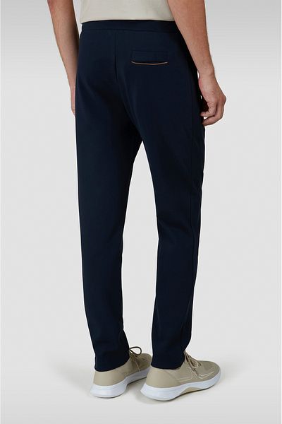 PAUL&SHARK Men's Regular Fit Elastic Waist Straight Leg Navy Blue Trousers 25411823 -013
