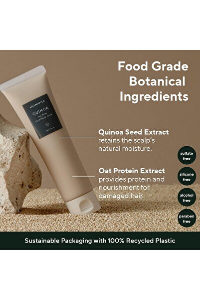 Aromatica Quinoa Protein Hair Treatment 5.41oz, Silicone & Sulfate Free, Nourishes & Adds Shine