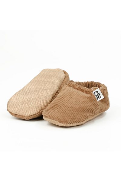 Ella Bonna Corduroy Baby Booties, Non-Slip Sole and Organic Cotton Lining