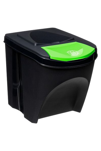 Five Simply Smart 3-Piece High Quality Polypropylene Sorting Dustbin Set 25 Liter