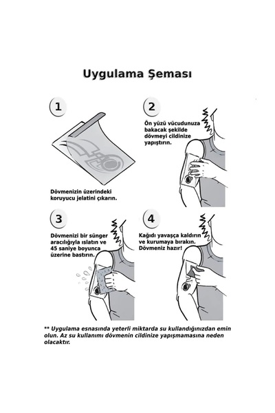 Tattoo Geçici Kaplan Figürlü Dövme Tattoo